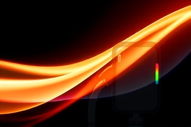 Symbolic representation of efficient car engine and fuel flow.