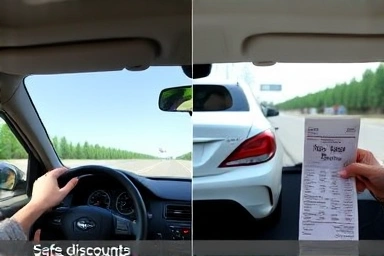 Safe driving vs. accident consequences impacting car insurance.