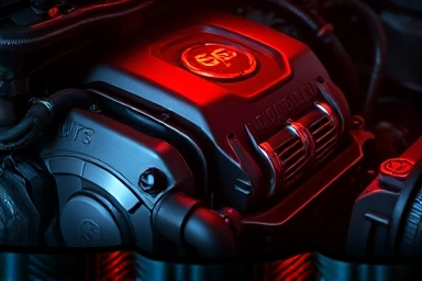 Symbolic representation of car engine health and oil
