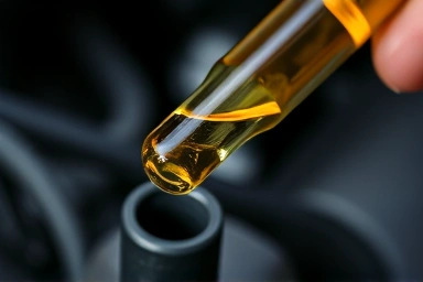 Car engine oil dipstick check for maintenance