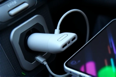Fast charging multiple devices with a USB-C PD car charger.