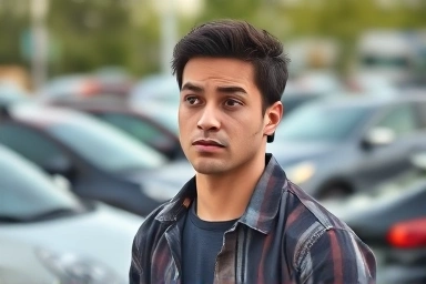 Hopeful individual considering used car purchase despite financial challenges.
