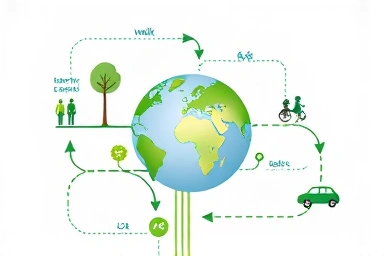Symbol of balanced eco-friendly travel and sustainable choices.