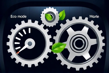 Conceptual illustration of eco mode engine efficiency