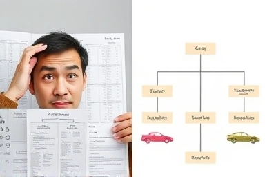 Confused car buyer vs. confident car buyer making trim choice.