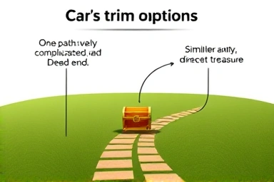 Metaphor for choosing the right car trim and options.