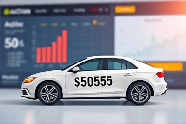 Symbolic image of a cheap car deal on an online auction.