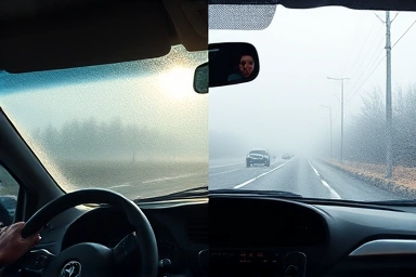 Clear vs. obscured car visibility, driver safety, weather challenges