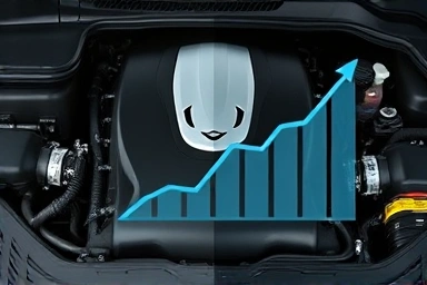 Car engine and fuel efficiency graph