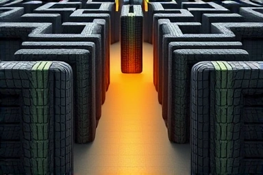 Maze with clear path, symbolizing saving money on car fees.