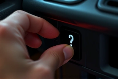 Inspecting dashcam SD card in a used car for potential issues.