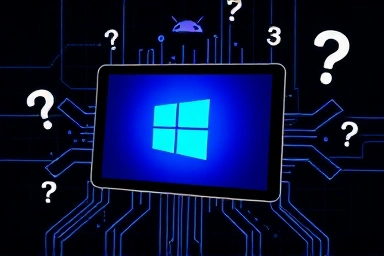 Android tablet running Windows 11, digital pathways, technical challenge