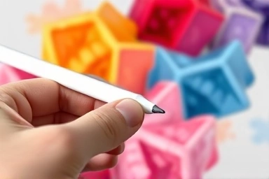 Apple Pencil Pro tilting, controlling digital brush strokes