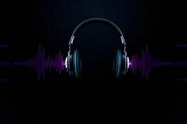 Visual metaphor for deep bass and sound isolation of headphones.