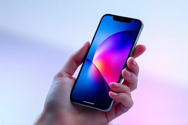 Smartphone camera capturing artistic photograph, symbolizing innovation.