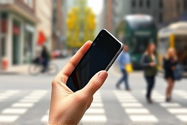 Hand unfolding a foldable phone into a tablet.