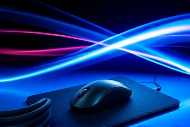 Abstract representation of mousepad sliding and braking motion.