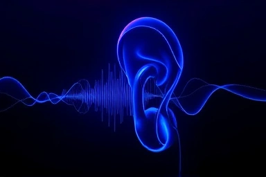 Abstract sound waves, audiophile experience, immersive audio, earphone technology