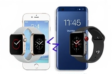 Split image of phone and smartwatch compatibility