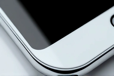Curved smartphone screen protector edge detail