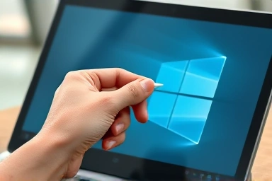 Hand sketching on a stylus pen Windows laptop.