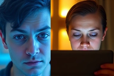 Eye strain reduction with blue light filter