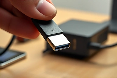 Connecting USB-C cable to a tablet for fast charging