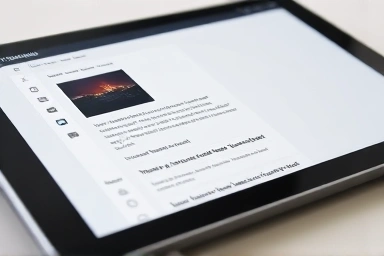WordPress Gutenberg block editor on tablet screen