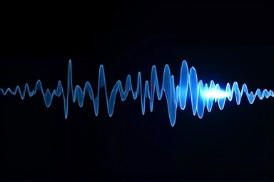 Conceptual representation of audio signal amplification and correction.