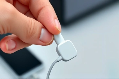 Compact GaN PD charger and USB-C cable connection