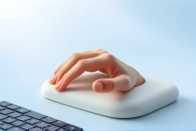 Symbolic image of hand comfort and wrist support.