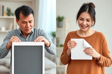 Easy vs. difficult air purifier filter replacement.