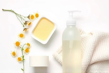 Natural ingredients for baby skincare, emphasizing purity and gentleness.