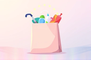 Baby fair shopping bag overflowing with savings and value