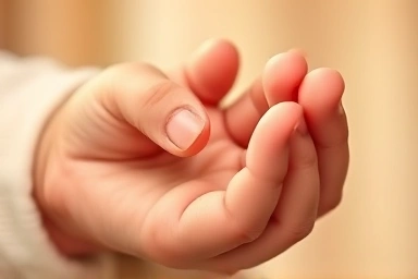 Symbolic image of parental love and care for a newborn.