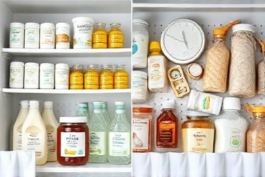 Organized vs. disorganized baby products, highlighting safety