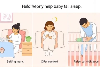 Gentle parent-led baby sleep training methods.
