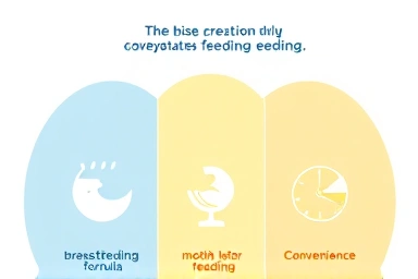 Infographic icons representing breastfeeding, formula, and mixed feeding