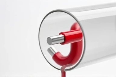 Abstract visual of magnets causing internal blockage and damage.