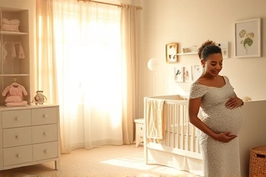 Peaceful nursery preparing for a baby with anticipation.