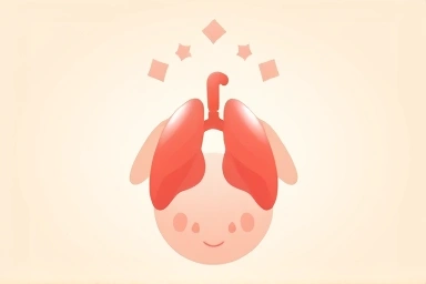Symbolic illustration of baby's developing respiratory system
