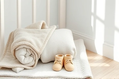 Symbolic nursery corner representing new beginnings and care.