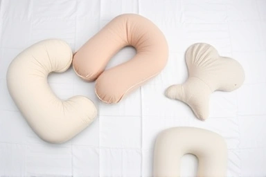 Different shapes of maternity body pillows for comparison.