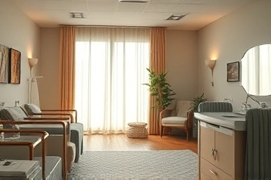 Serene natural birthing room environment symbolizing peace.