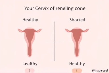 Visual comparison of healthy vs. shortened cervix for preterm labor.