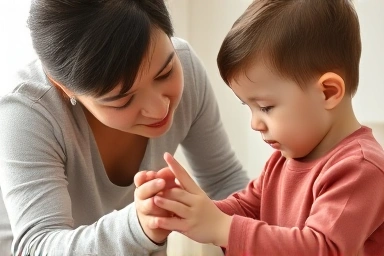Parent and child bonding during interactive role-playing.