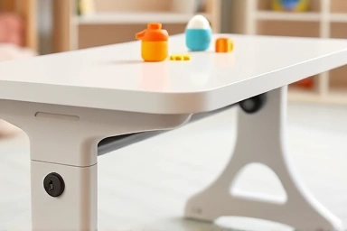 Adjustable toddler desk, safe design, versatile learning