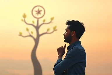 Individual contemplating career path choices and future opportunities.