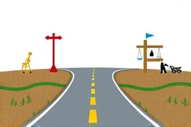 Decision point for choosing an academic study path.