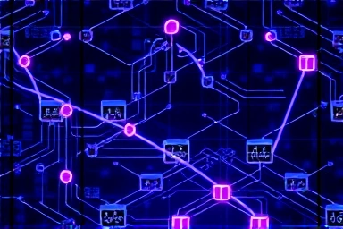 Abstract representation of a complex database query network